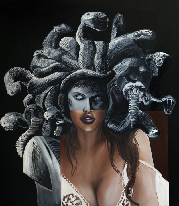 Lady Gorgon 绘画, 31.5x31.5 in