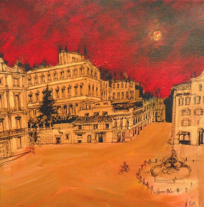 Red City 11 绘画, 11.8x11.8 in