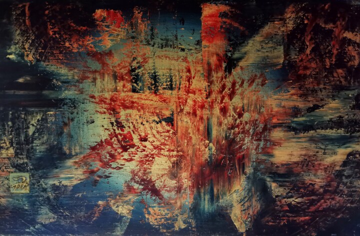 3D Chromadepth Abstract Art – Optical Illusion Painting