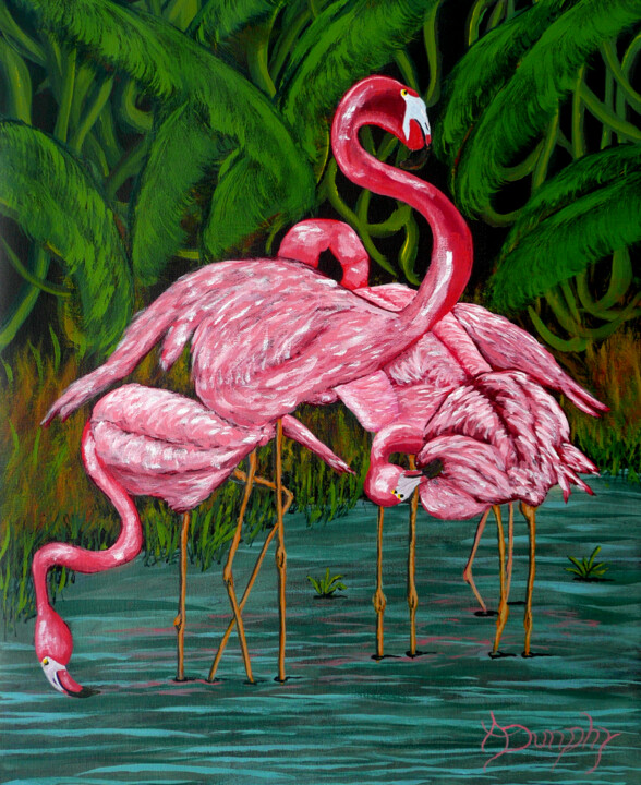 Flamingo Pittura, 20x16 in