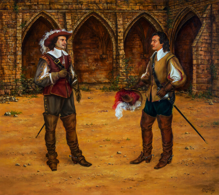 Miracle Balm - Based on A. Dumas's "The Three Musketeers" Peinture, 29,5x33,5 in