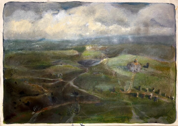bottom of the Sarmatian sea Schilderij, 33,9x24 in