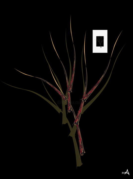 Purgatory. Mystical infernal tree 数字艺术