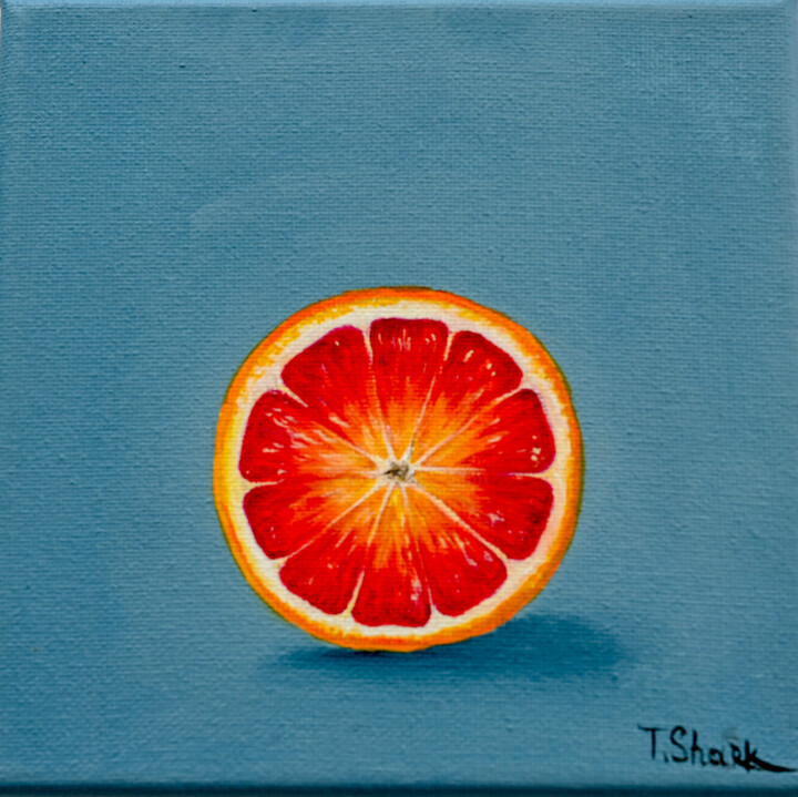 red orange 绘画, 6.3x6.3 in