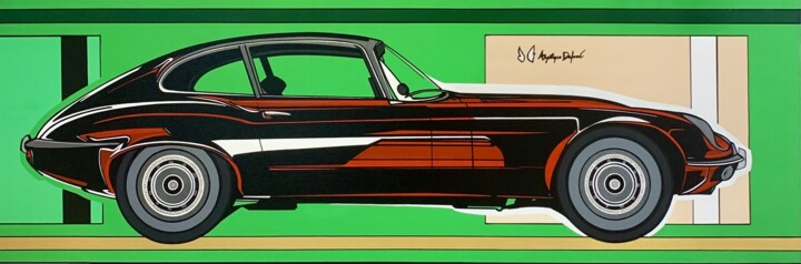 Jaguar Profil de Légende 绘画, 19.7x59.1 in