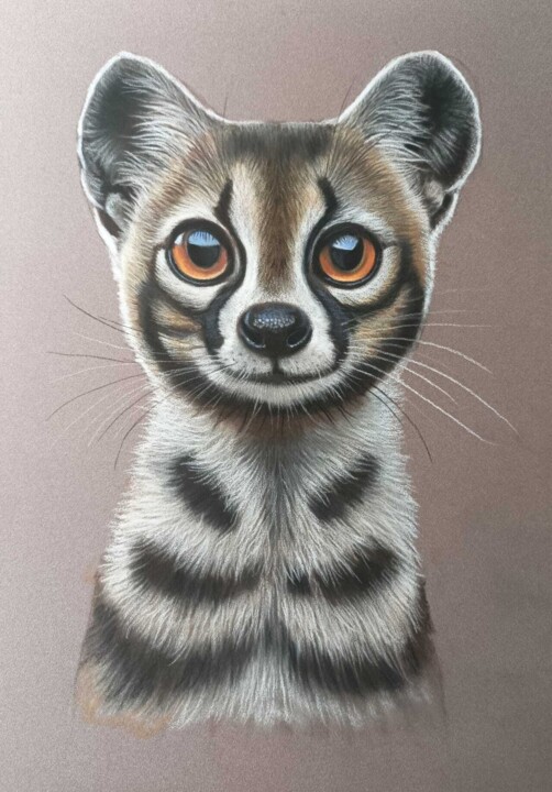 "genette" 绘画, 13.8x9.8 in