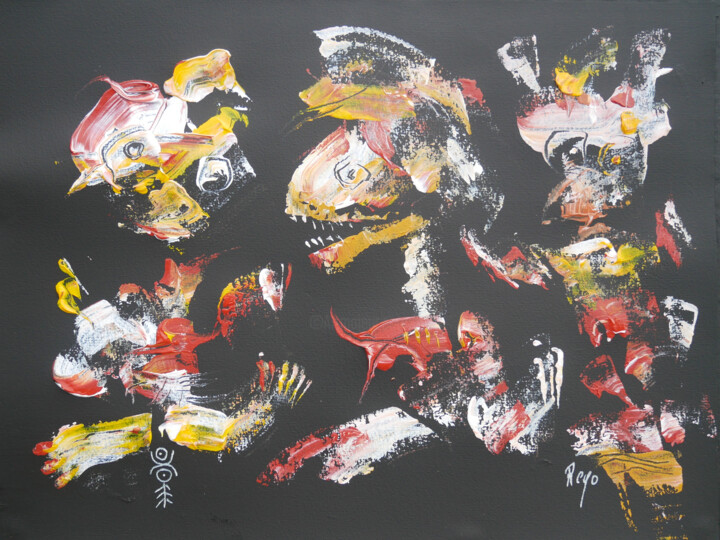 Gugul Dance 230425 绘画, 9.5x12.6 in