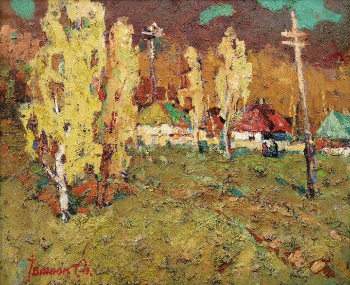 Autumn evening 绘画, 35.4x43.3 in