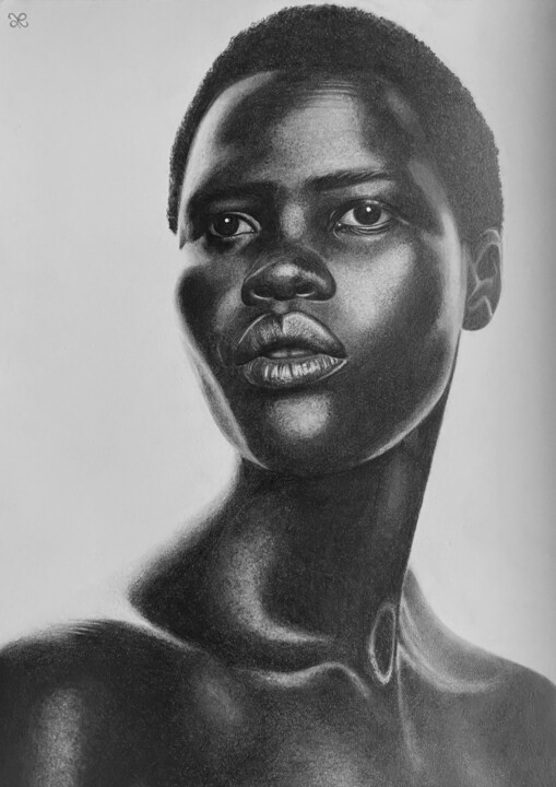 Drawing titled "“Distinction”" by Ruby Monroe, Original Artwork, Pencil Mounted on Plexiglass