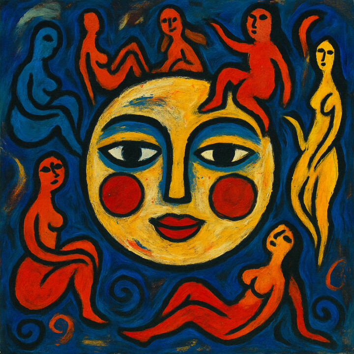 Dance of moods 绘画, 70.9x70.9 in