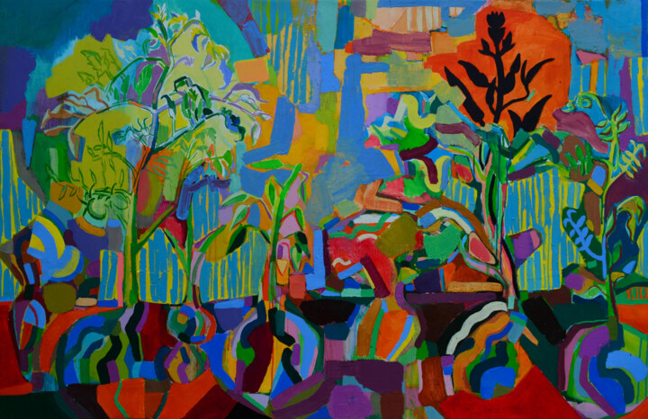 Painting titled "Legend of a rural y…" by Ivan Stoyanov, Original Artwork, Oil