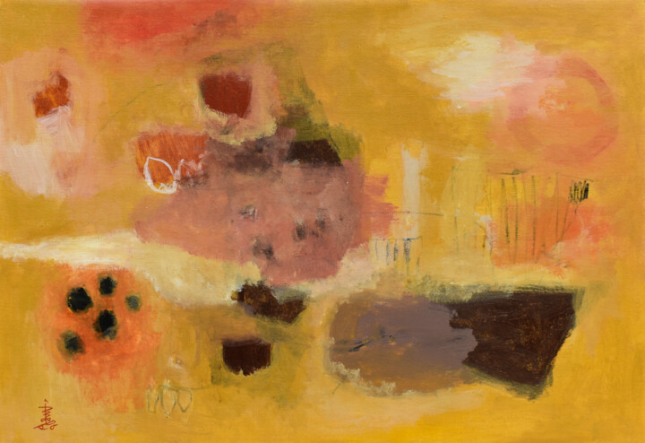 Peinture intitulée "On a Steady Good Pa…" par Misako Chida, Œuvre d'art originale, Acrylique
