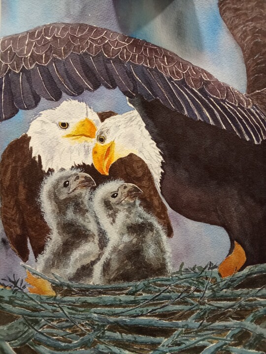 Family 绘画, 15.2x11.2 in