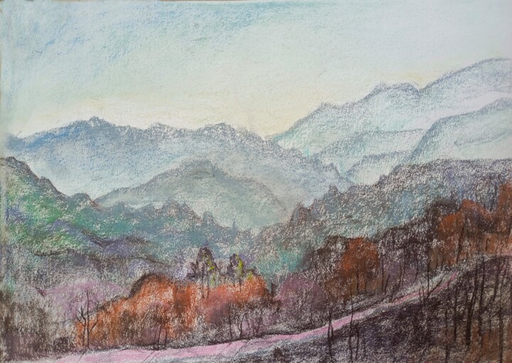 Road in the mountains Tablo, 11,6x16,3 in