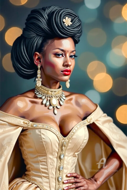 01-African woman 数字艺术