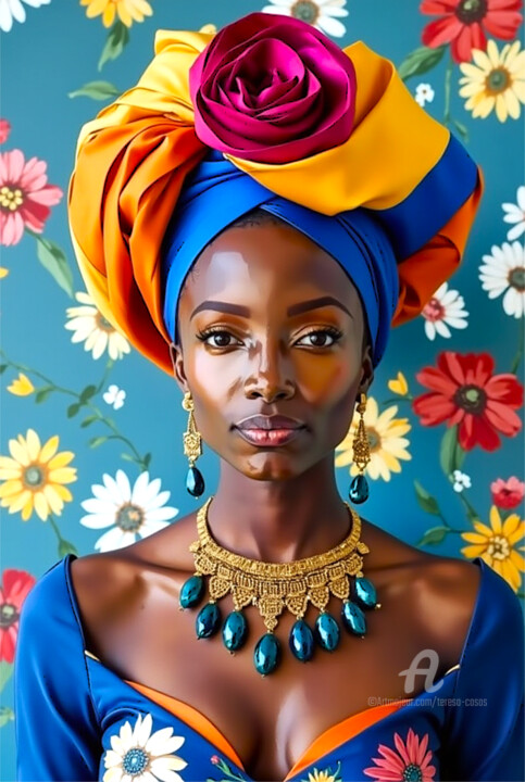 06-African woman portrait 数字艺术