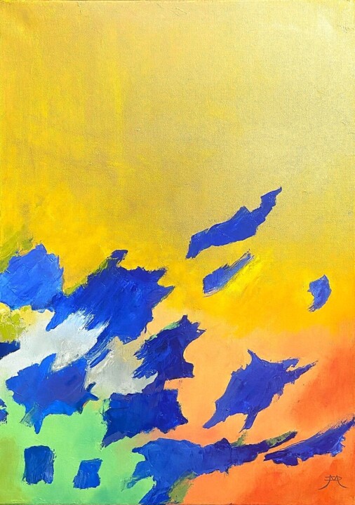 Peinture intitulée "Hommage à Yves Sain…" par Daniel Mangin, Œuvre d'art originale, Huile Monté sur Châssis en bois