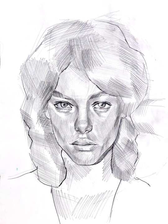 Lines of Thought 绘画, 15.8x11.8 in