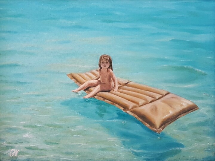 На матрасе | Sur le matelas | On the mattress 绘画, 7.1x9.5 in