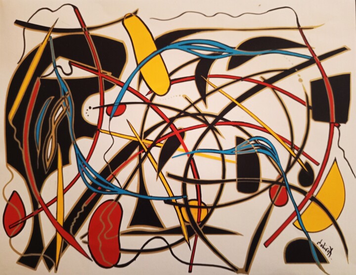 Pintura titulada "Sans titre 2025041" por Dominique Jolivet, Obra de arte original, Collages