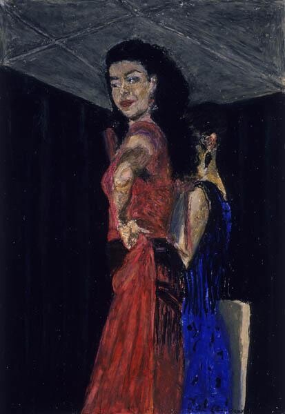 Dessin intitulée "DUO DE GITANES" par France Quenneville, Œuvre d'art originale