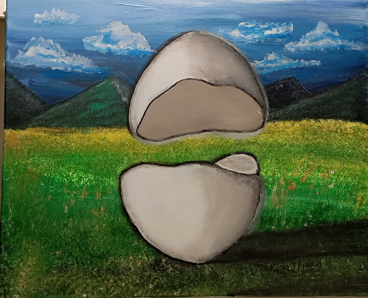13.- Entre dos mundos. 绘画, 23.6x27.6 in