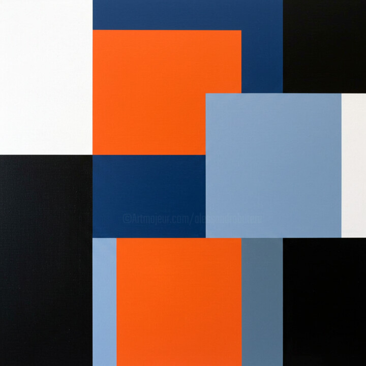 Цифровое искусство под названием "Geometries in Orange" - Alessandro Butera, Подлинное произведение искусства, Цифровая живо…