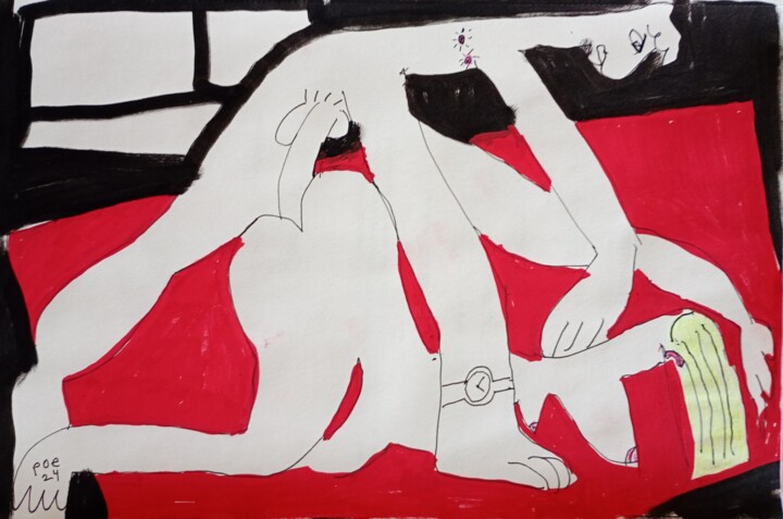 Schilderij getiteld "28" door Pavlo Ponomarenko, Origineel Kunstwerk, Marker