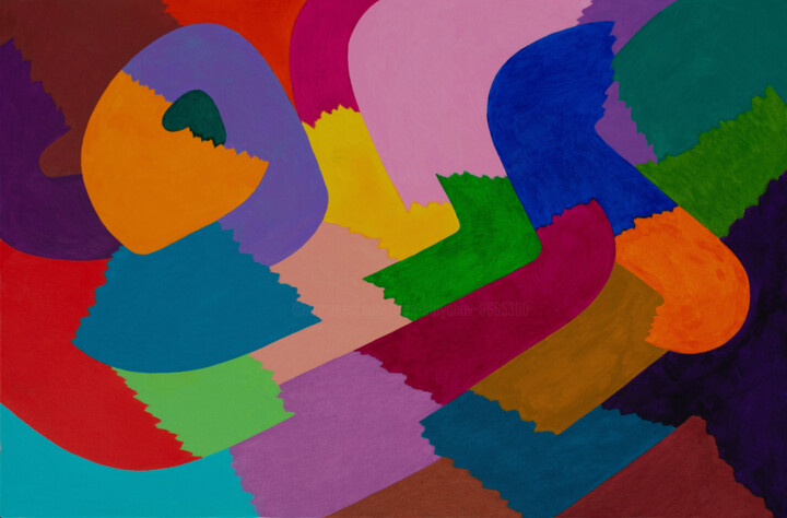 Painting titled "Colour Expanse XII" by Ivan Stoyanov, Original Artwork, Oil