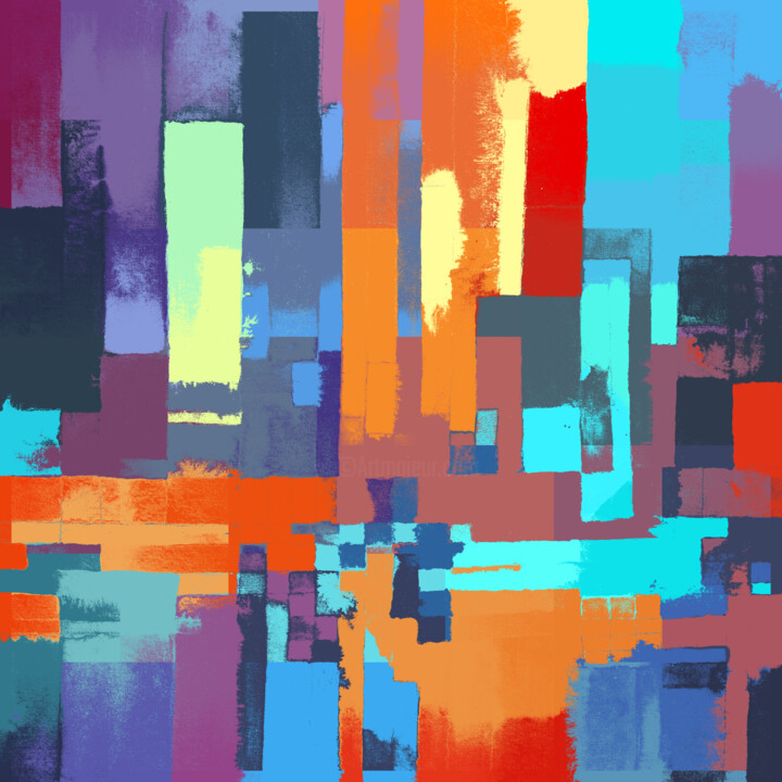 Similar II – Skyline Series 数字艺术, 19.7x19.7 in