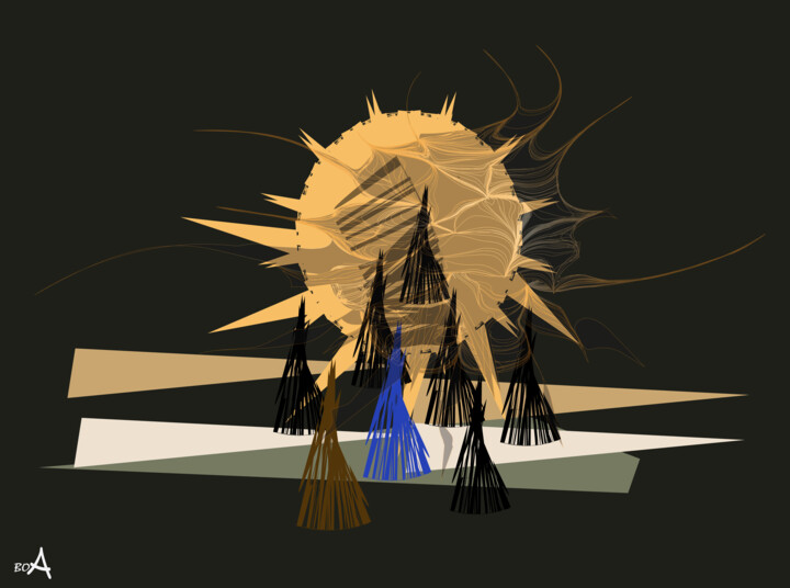 Pagan sanctuary. Sun Worship 数字艺术