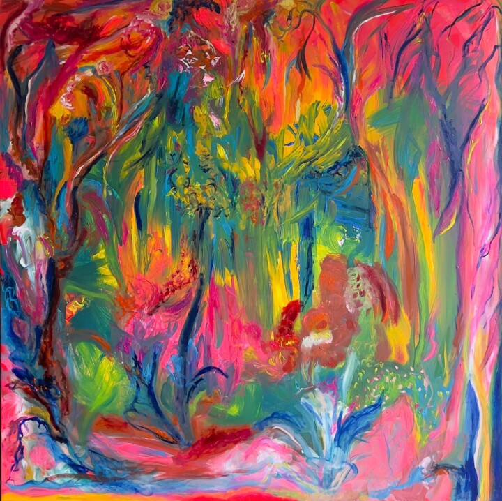 Fraise des Bois 绘画, 39.4x39.4 in