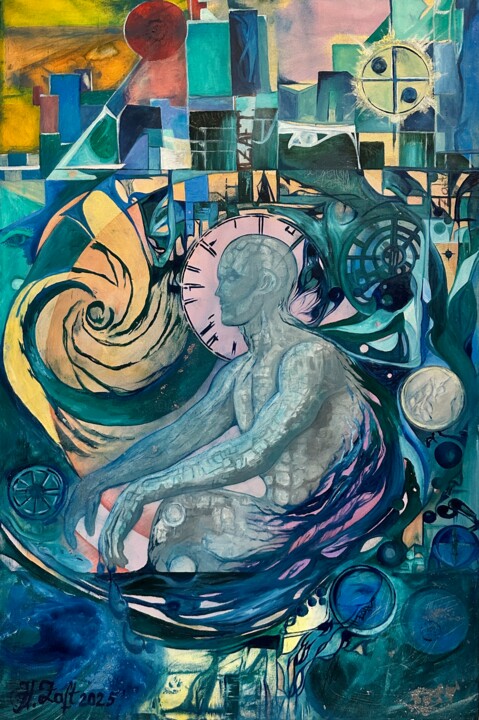 Wächter der Zeit 绘画, 35.4x23.6 in
