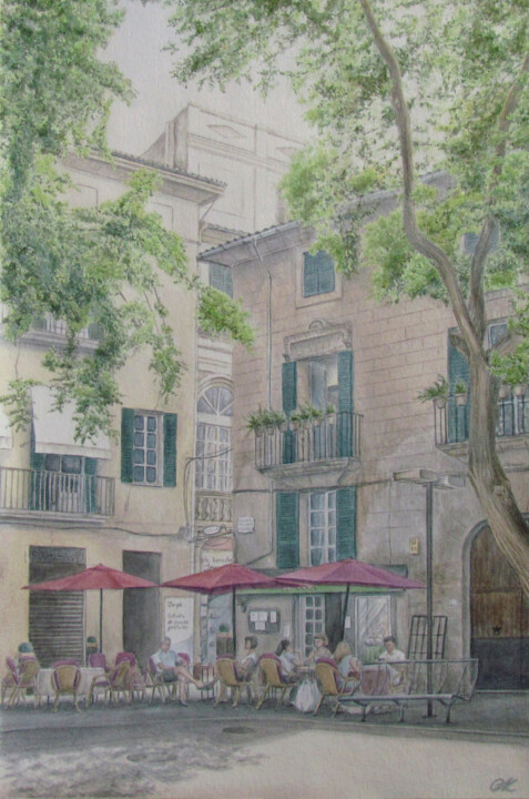 Полдень а Пальма де Майорка | Midi à Palma de Majorque 绘画, 17.3x11.4 in