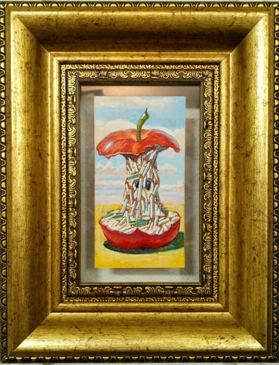 Banksy temptation Tablo, 5,1x3,5 in