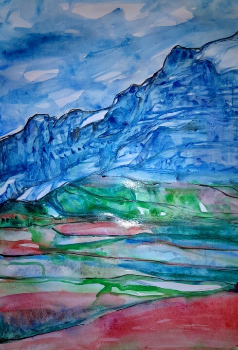 Foothills 绘画, 23.6x15.8 in