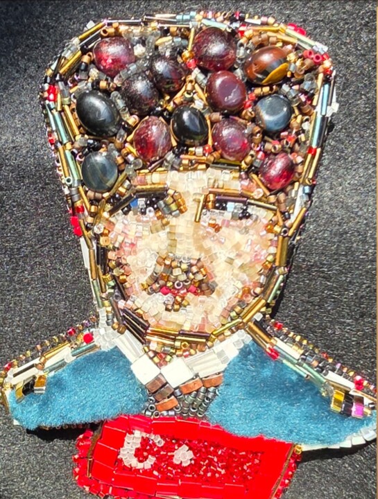 Embroidered portrait of Atatürk 纺织艺术, 5.3x3.5 in