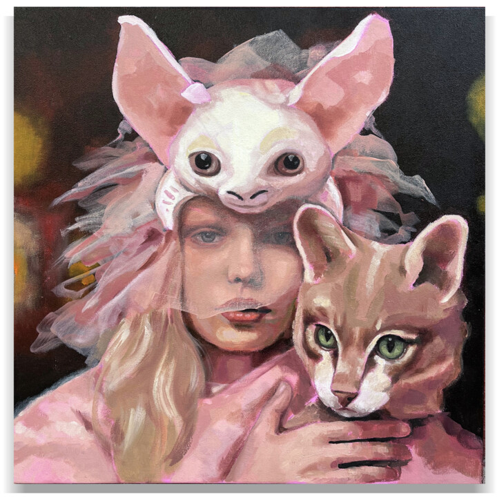 LIBERA GATOS 绘画, 19.7x19.7 in