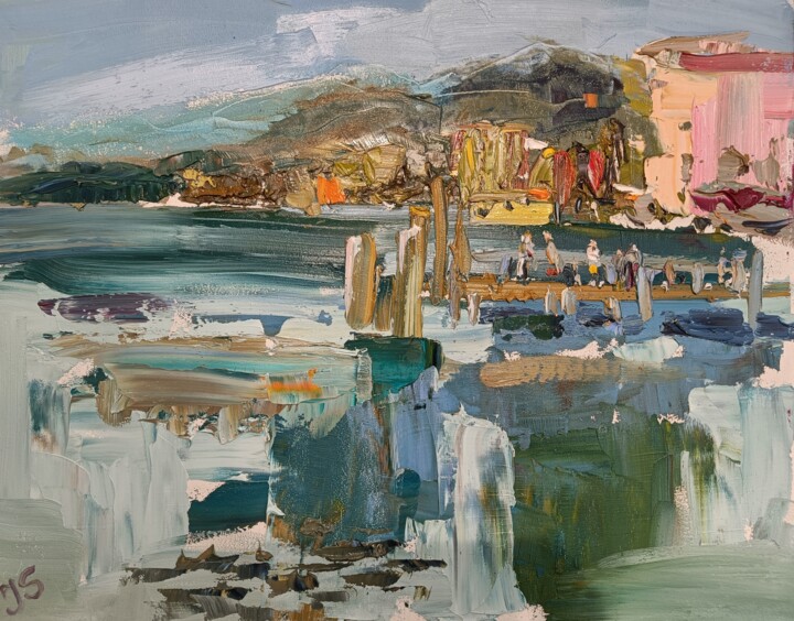 绘画 标题为“Sirmione” 由Jana Scherer, 原创艺术品, 油