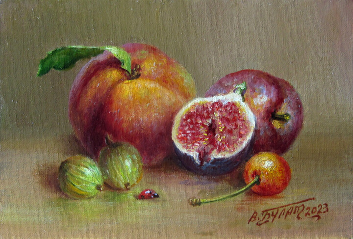 Fruit still life Pittura, 3,9x5,9 in