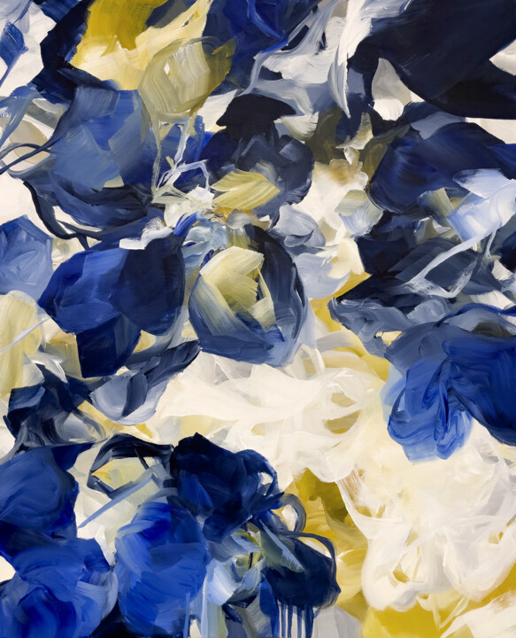 Tulip blues 绘画, 39.4x31.9 in