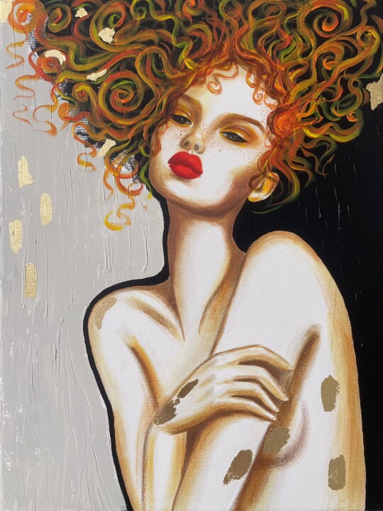 Golden Love 绘画, 15.8x11.8 in