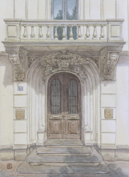 Дверь | La porte | Door Pittura, 7,7x5,3 in