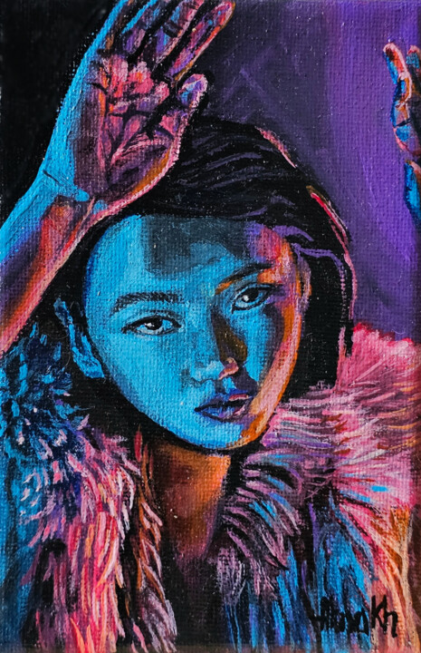 Fashionista 绘画, 5.9x3.9 in
