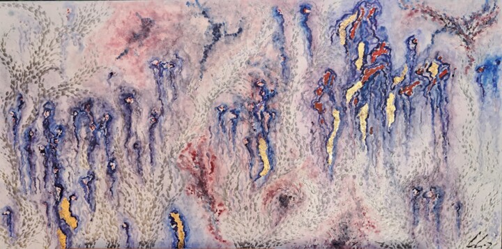 Pittura intitolato "Origin" da Silvia Sas, Opera d'arte originale, Smalto