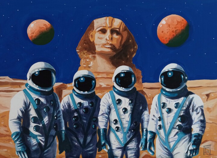 Painting titled "Foto di Gruppo" by Vincenzo Marino, Original Artwork, Acrylic