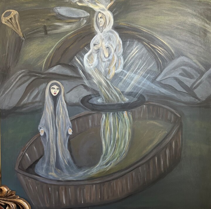 The Finger of God Pittura, 35,4x35,4 in