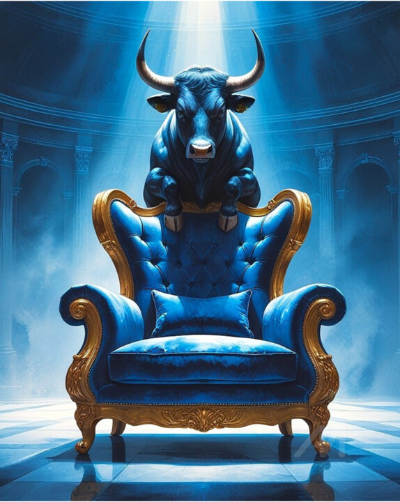 04-Animals on the couch. Bull 数字艺术