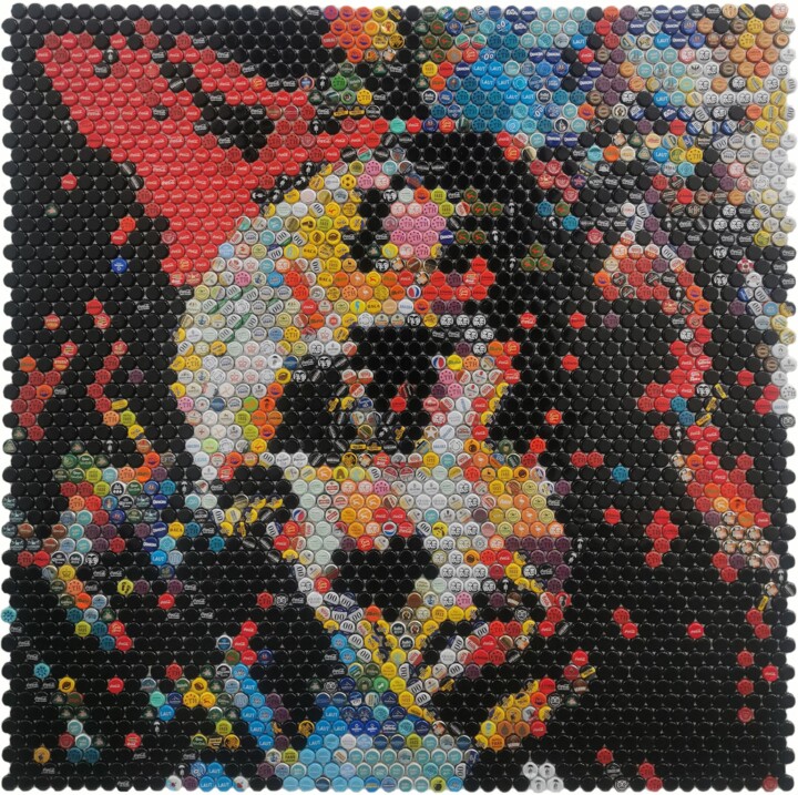 Collages intitulée "The Exploited - Wat…" par Henning Leuschner, Œuvre d'art originale, Collages Monté sur Aluminium