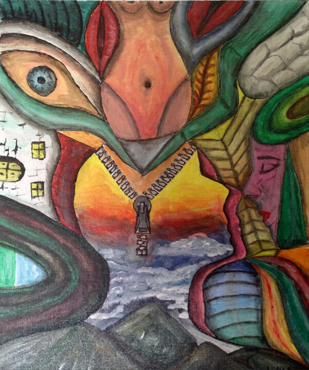 Visiones desveladas. 绘画, 27.6x23.6 in